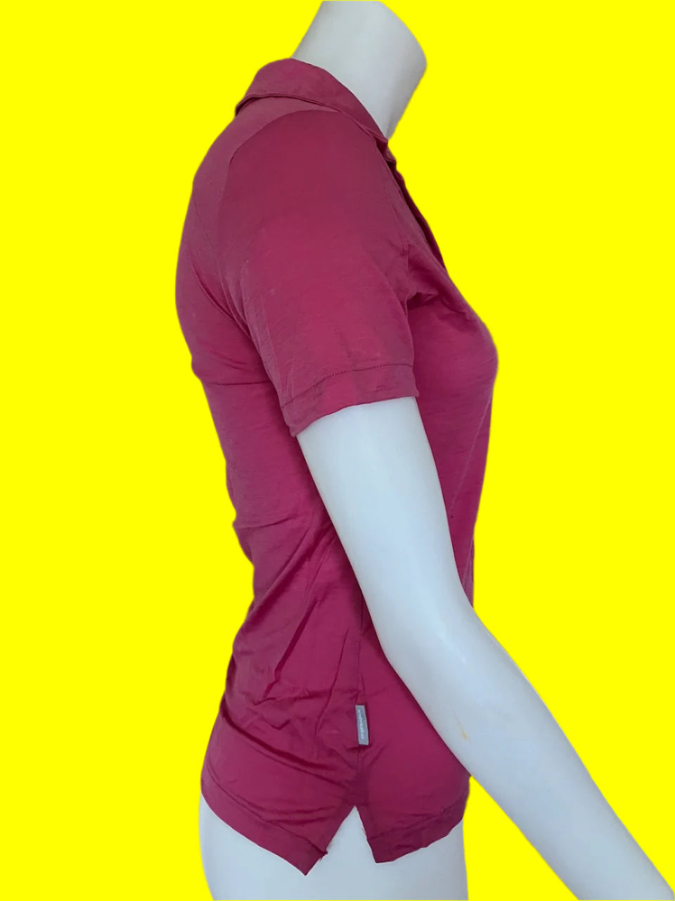 Icebreaker - Pink Merino Polo Top - Size: S