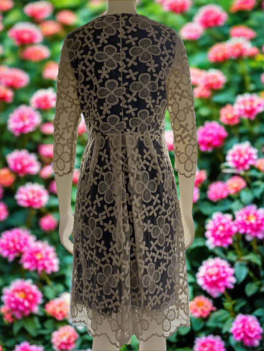 Lemonade On The Lawn - Embroided Designer Dress - Size: 10