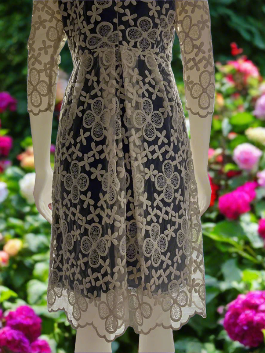 Lemonade On The Lawn - Embroided Designer Dress - Size: 10