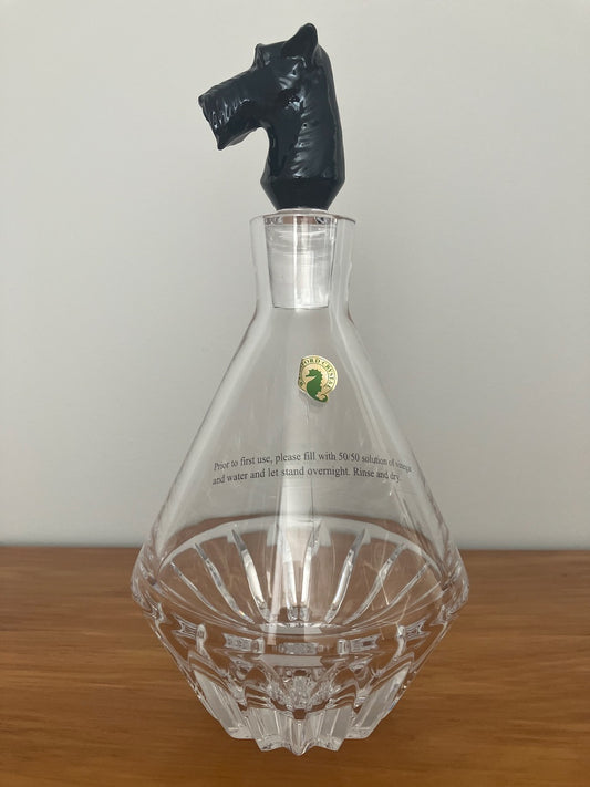 BRAND NEW - Waterford Irish Dogs - Decanter - Black Terrier Stopper