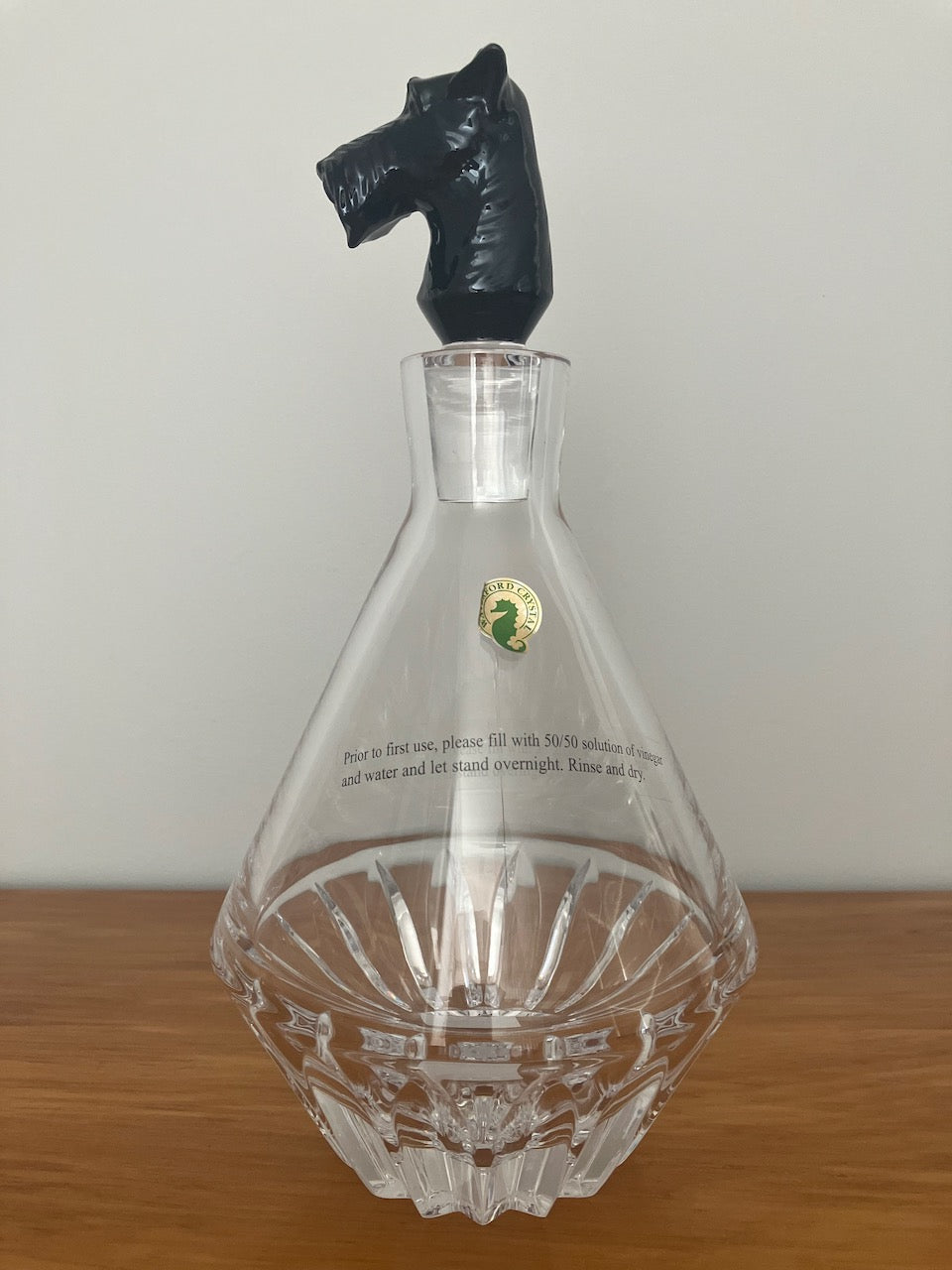 BRAND NEW - Waterford Irish Dogs - Decanter - Black Terrier Stopper