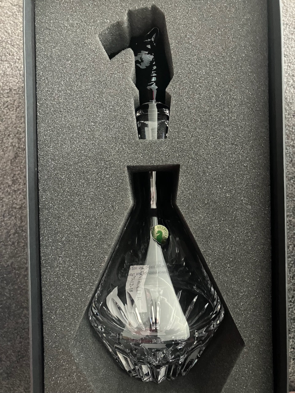 BRAND NEW - Waterford Irish Dogs - Decanter - Black Terrier Stopper