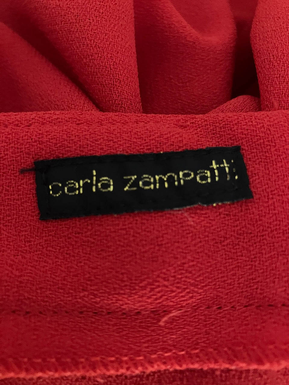 Carla Zampatti - Red Pants With Crossover Detailing - Size: 6