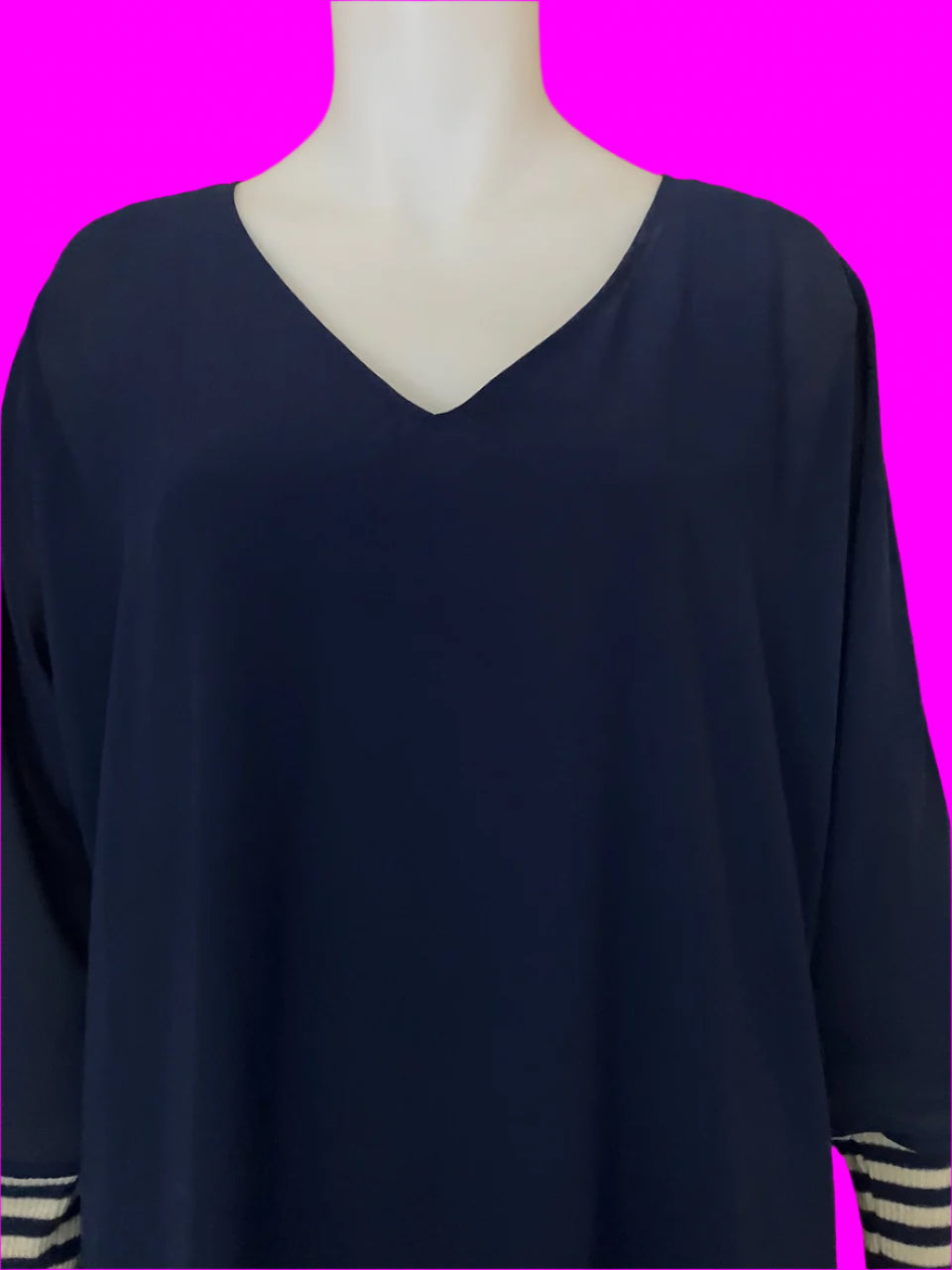 Pretty Basic by Augustine - Navy Blue - Sheer Tunic Dress - Size: M