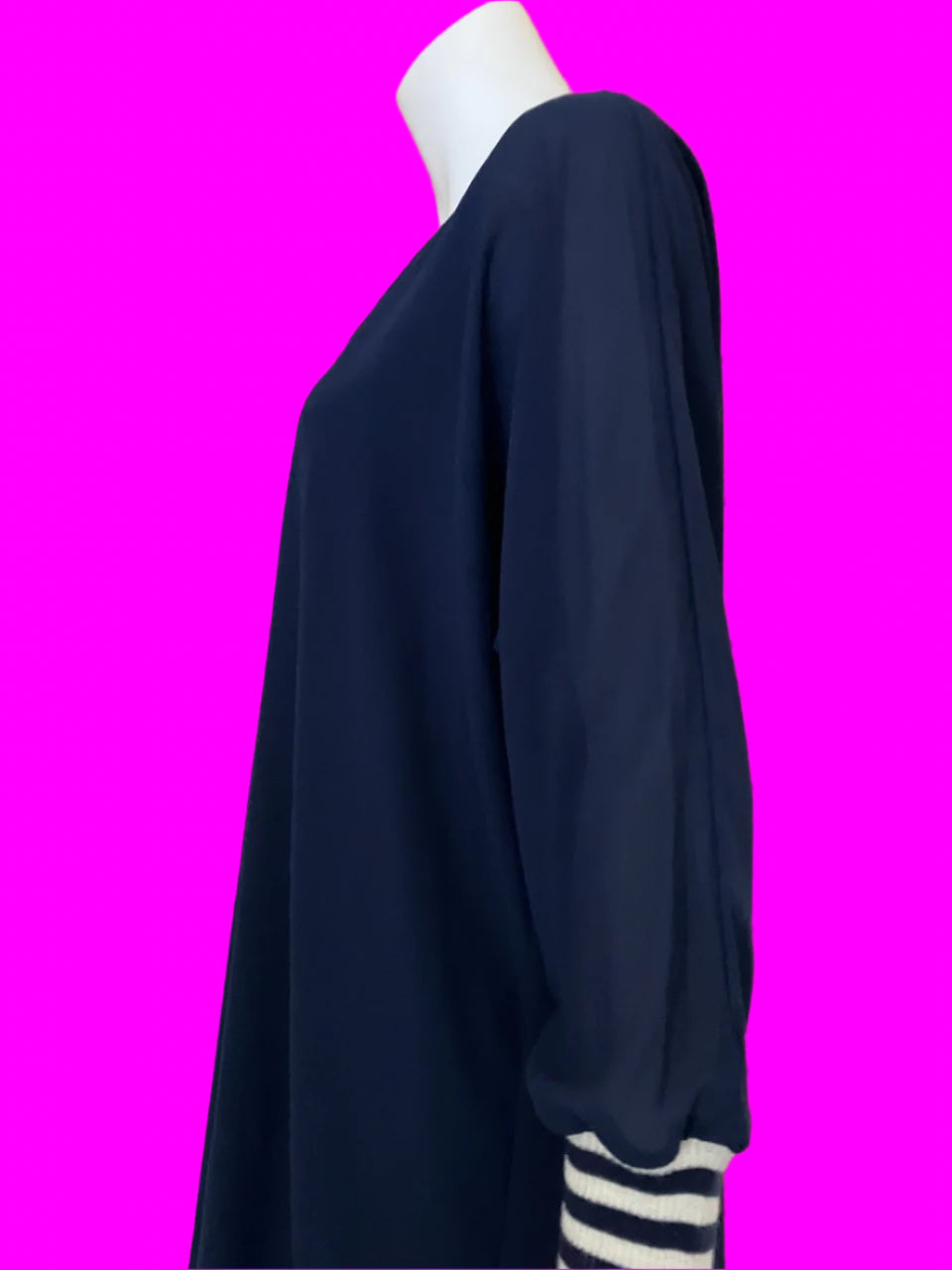 Pretty Basic by Augustine - Navy Blue - Sheer Tunic Dress - Size: M