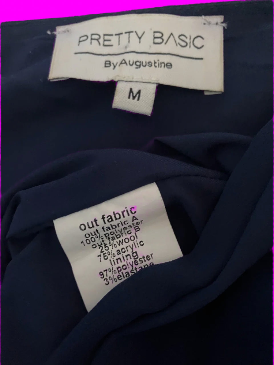 Pretty Basic by Augustine - Navy Blue - Sheer Tunic Dress - Size: M