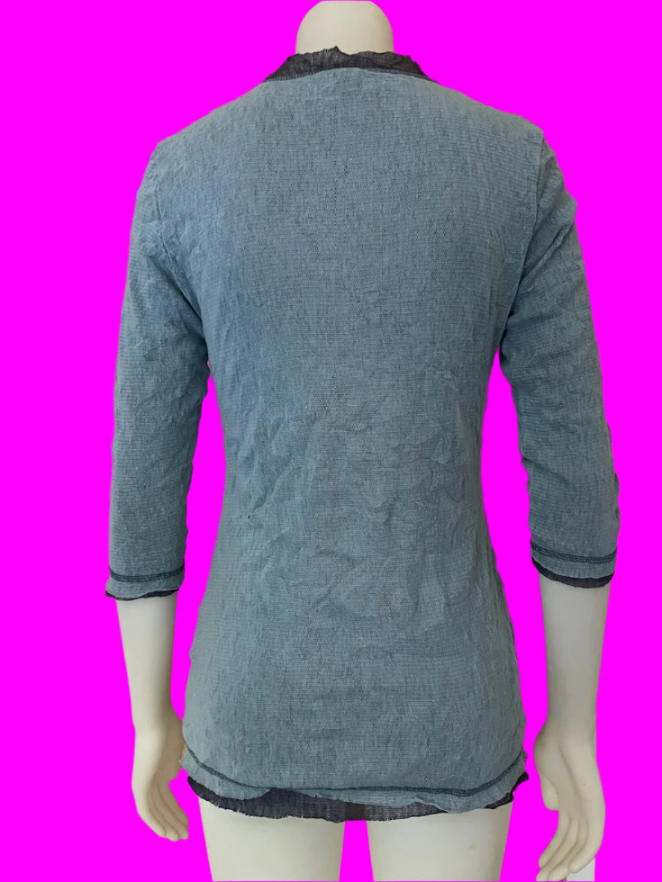 Obi by High Society - NZ Designer Blue Mesh Top - Size: 8