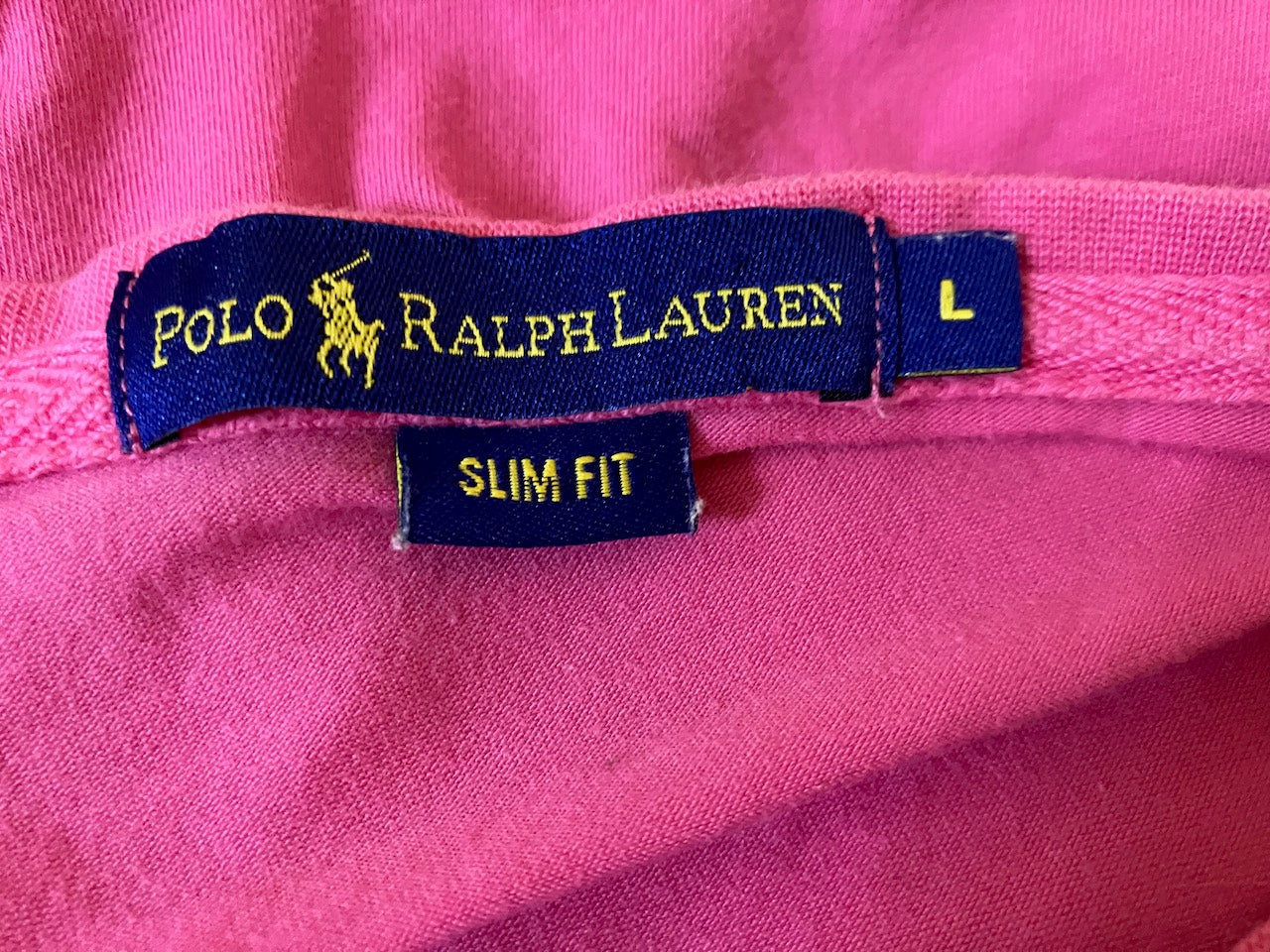 Ralph Lauren - Pink Polo Player Tee - Size: L (Slim Fitting )