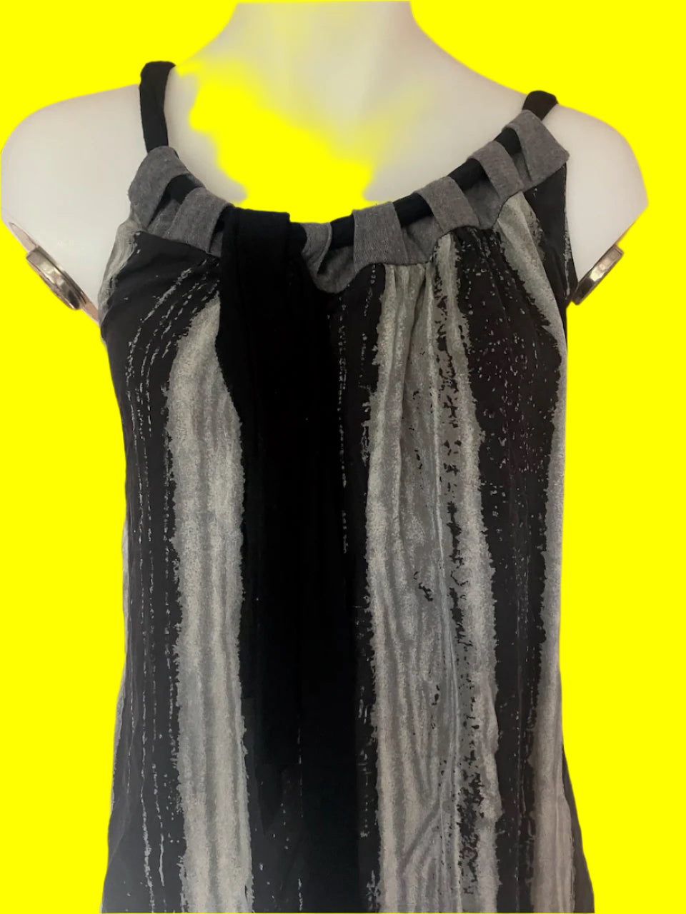 Ricochet - NZ Designer Sleeveless Top With Silk - Size: 10
