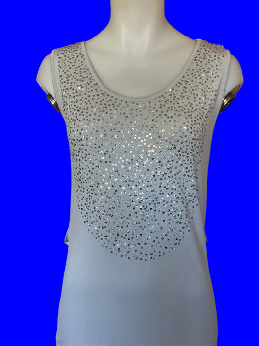 Paula Ryan - NZ Designer - Embellished Tunic Top - Size: M