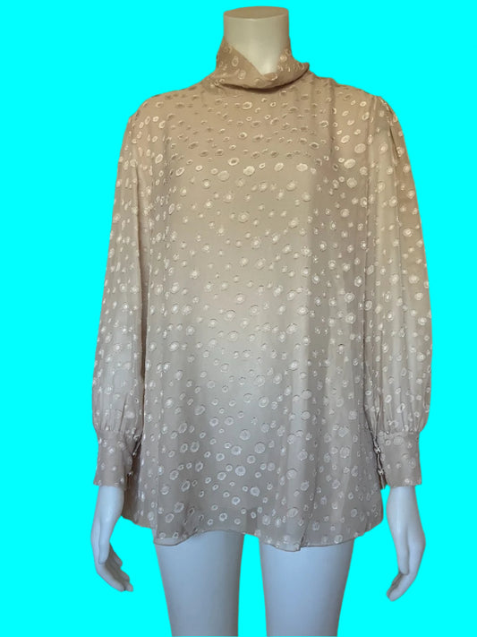 Via Veneto - Franco Ciambella - Beige Turtle Neck Blouse - Size: L