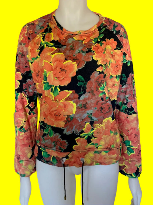 Liam - NZ Designer - Floral Sweatshirt - Size: 8