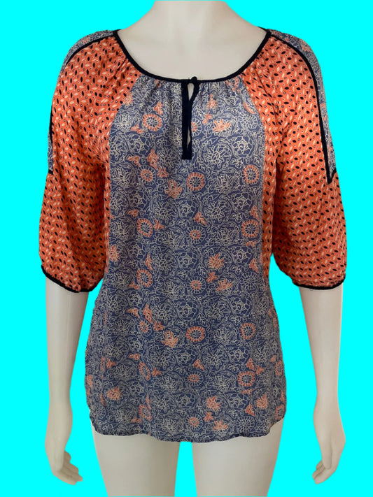 Loobies Story - Three Quarter Sleeve Casual Top - Size: 12