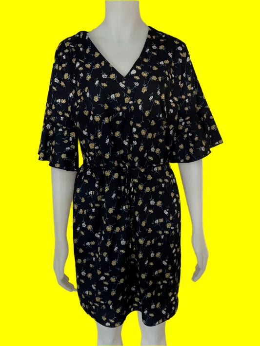 Leila + Luca - Navy Floral Dress - Size: 10