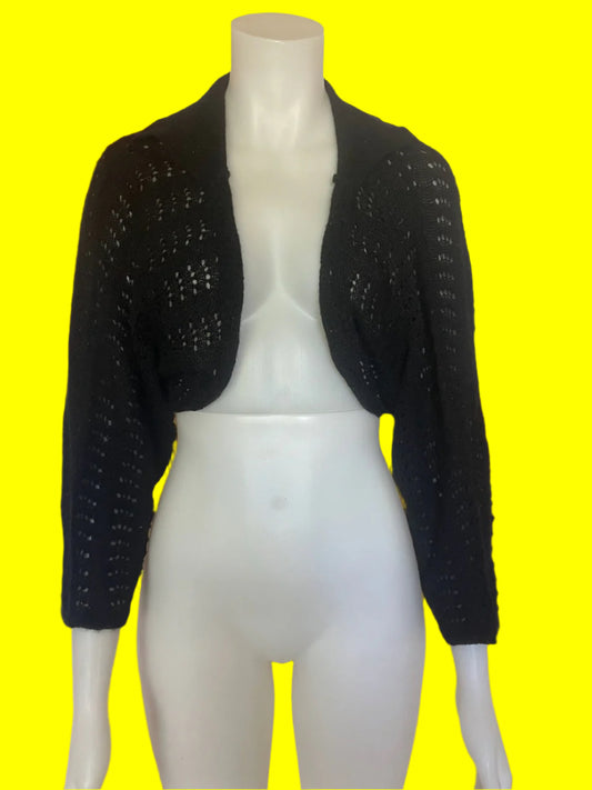 Emerge - Stunning Cropped Cardigan/Shrug in Wool Blend - Size: M