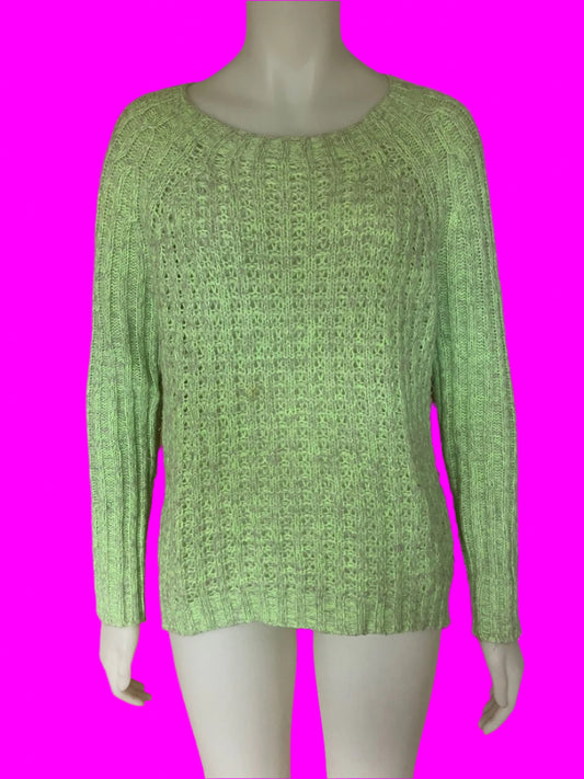 Wayne by Wayne Cooper - AU Designer - Green Mohair Blend Jumper - Size: S