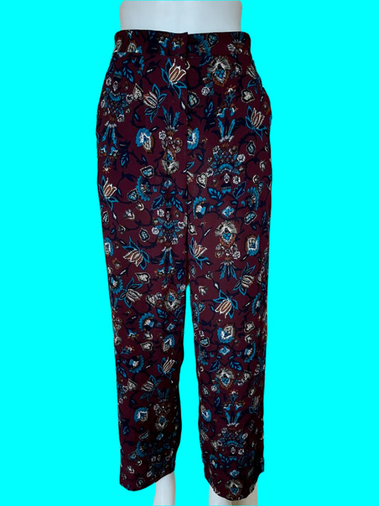 Caroline Sills - NZ Designer - Casual Printed Pants - Size: M